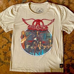 Big boys Trunk LTD brand Aerosmith tan T-shirt. Size 7